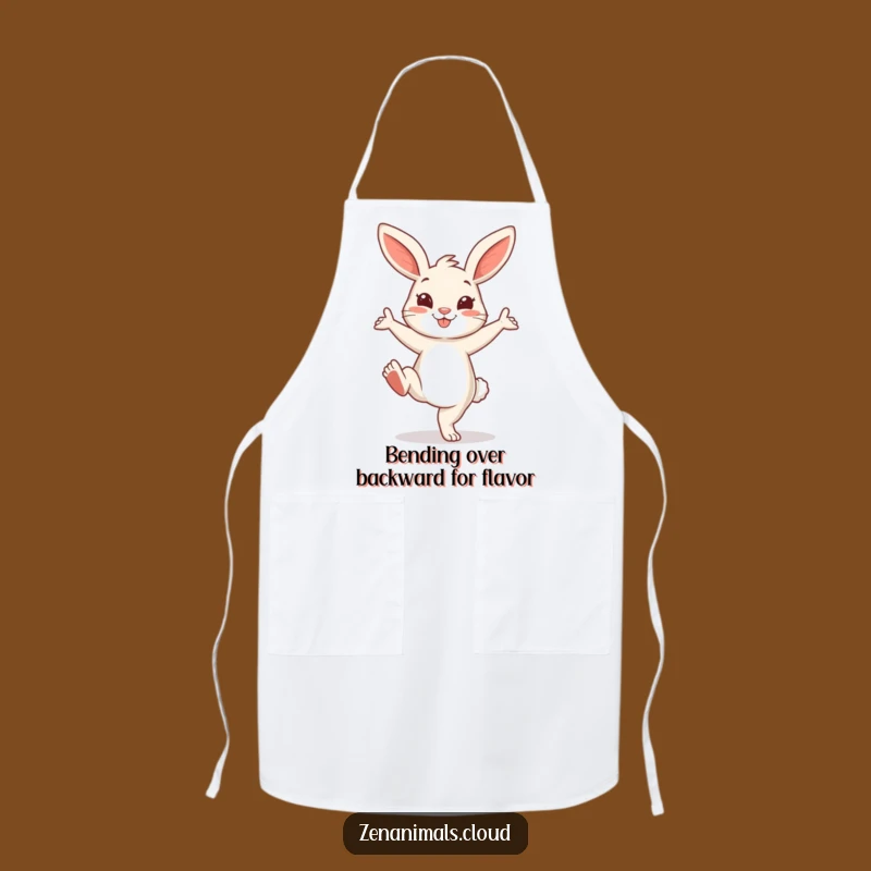 Funny Yoga Bunny Apron: Kitchen Pose Fun, Hilarious Chef's Gift
