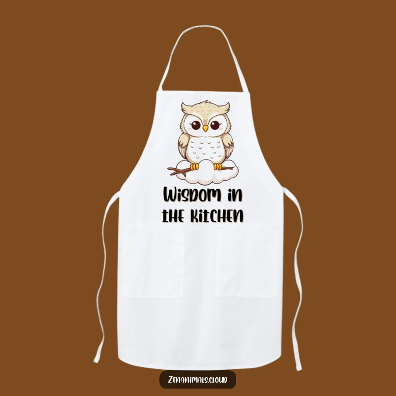 Funny Owl Cloud Apron: Cook with Wisdom and Whimsical Charm