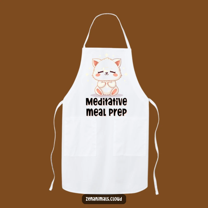 Funny Meditation Animal Apron: Cook With Zen and Fluffy Calmness