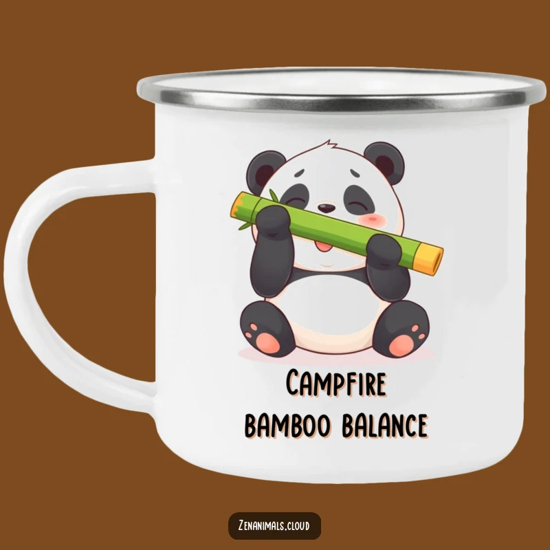 Funny Panda Bamboo Camping Mug: Hilarious Outdoor Bear Drinkware