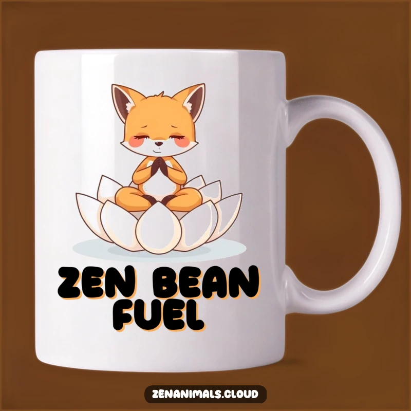 Funny Tiny Fox Meditation Lotus Mug - Zen Gift for Yoga Lovers