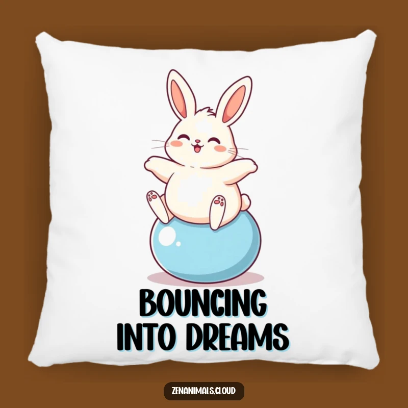 Funny Plump Bunny Yoga Ball Pillow - Cozy Comfort & Fun Vibes