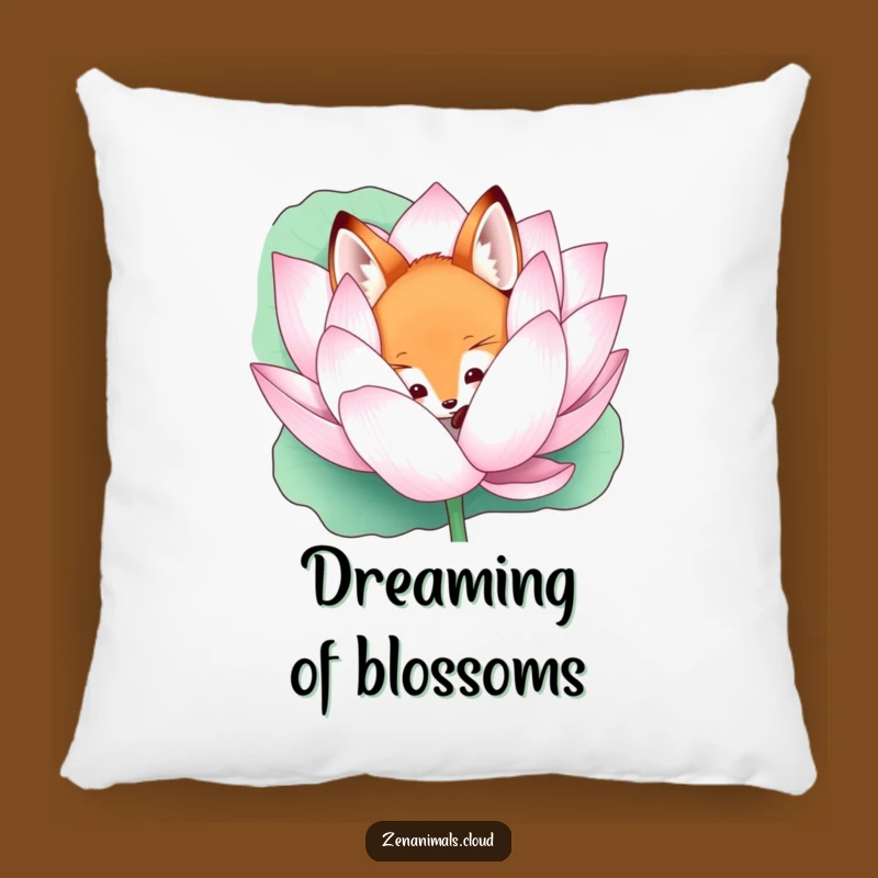 Funny Curious Fox Lotus Pillow: Cozy Mystery, Perfect Hilarious Funny Gift