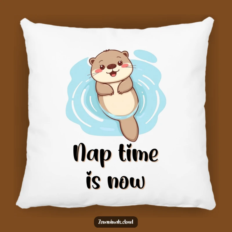 Funny Happy Otter Pillow: Cozy Serenity, Perfect Hilarious Funny Gift