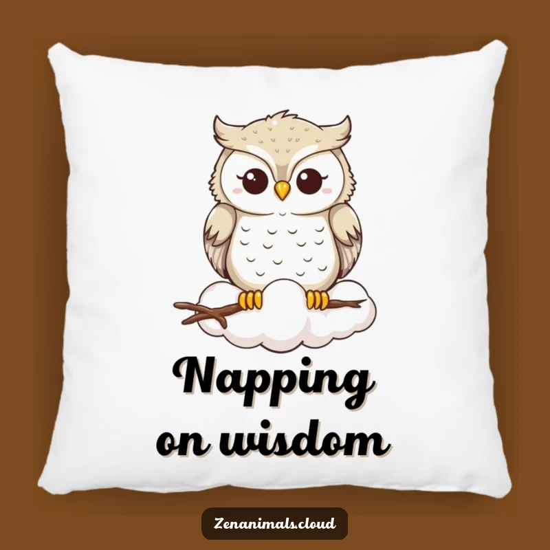 Funny Owl Cloud Pillow: Cozy Comfort with Serene Wisdom