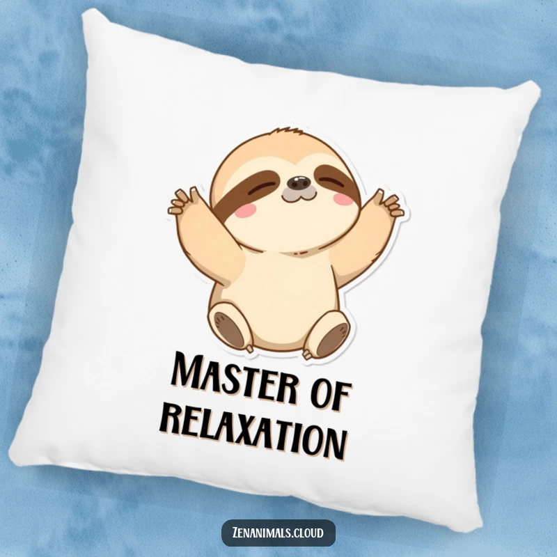Funny Sloth Pillow: A soft pillow showcasing a sloth slowly stretching its arms, adding humor and comfort to any room.