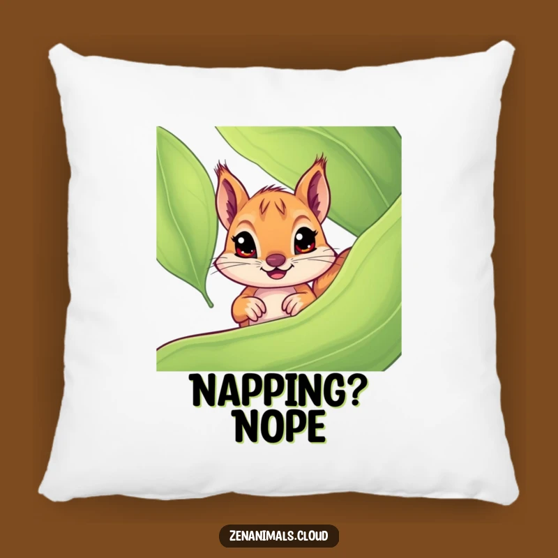 Funny Squirrel Pillow Accent, Curious Peeker Cushion, Cozy & Humorous Funny Gift