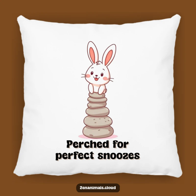 Funny Bunny Balance Pillow: Cozy Cheerful Pebble Stacker, Hilarious Home Decor Gift