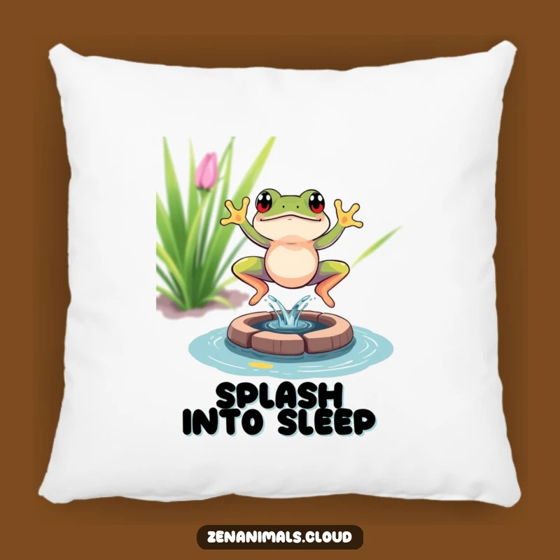 Funny Frog Pillow, Meditation Splash Cushion, Cozy & Humorous Funny Gift