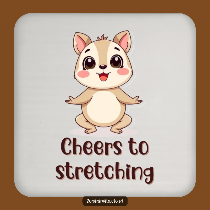 Funny Yoga Animal Coaster: Protect Surfaces with Happy Pose Style