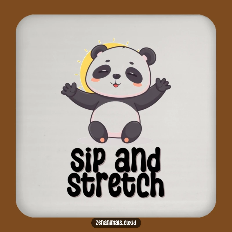 Funny Panda Yoga Coasters: Zen Surface Protection, Set Gift