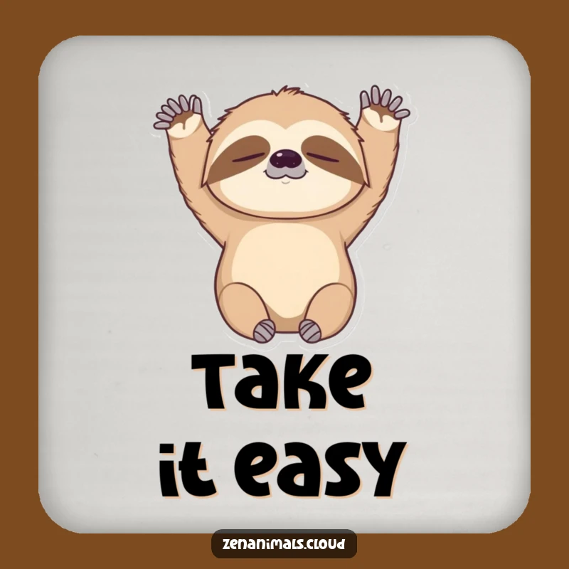 Funny Sloth Coaster Set: Protect Surfaces with Stretching Sloth Charm