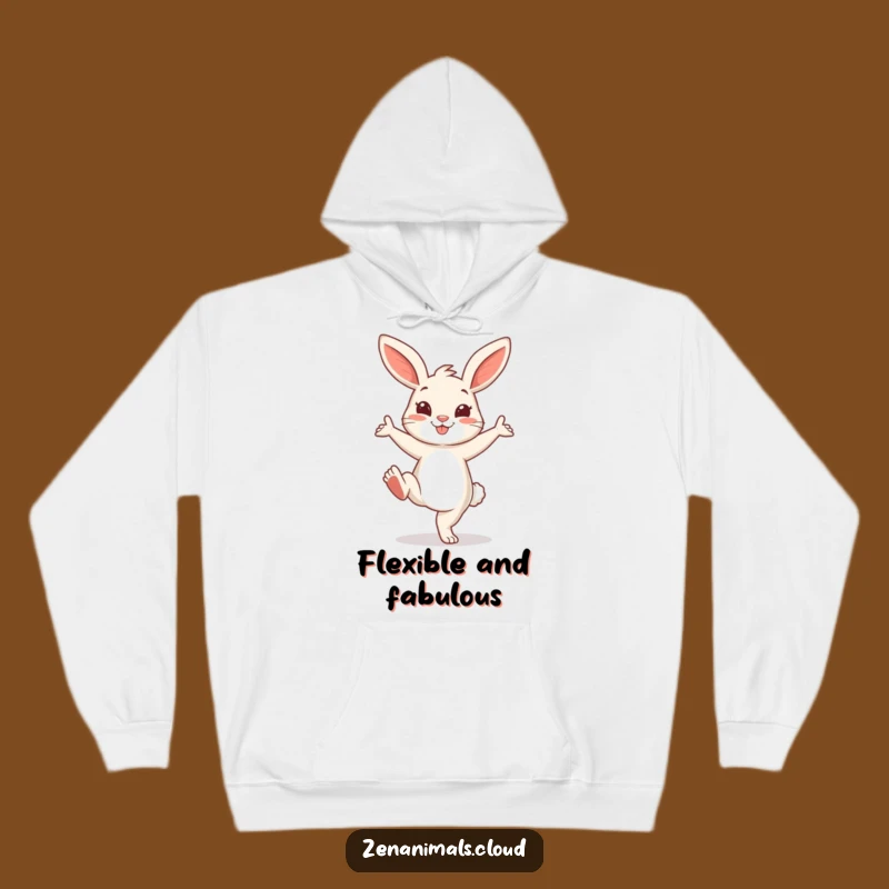 Funny Yoga Bunny Hoodie: Cozy Stretch & Cheer, Perfect Warm Fitness Gift