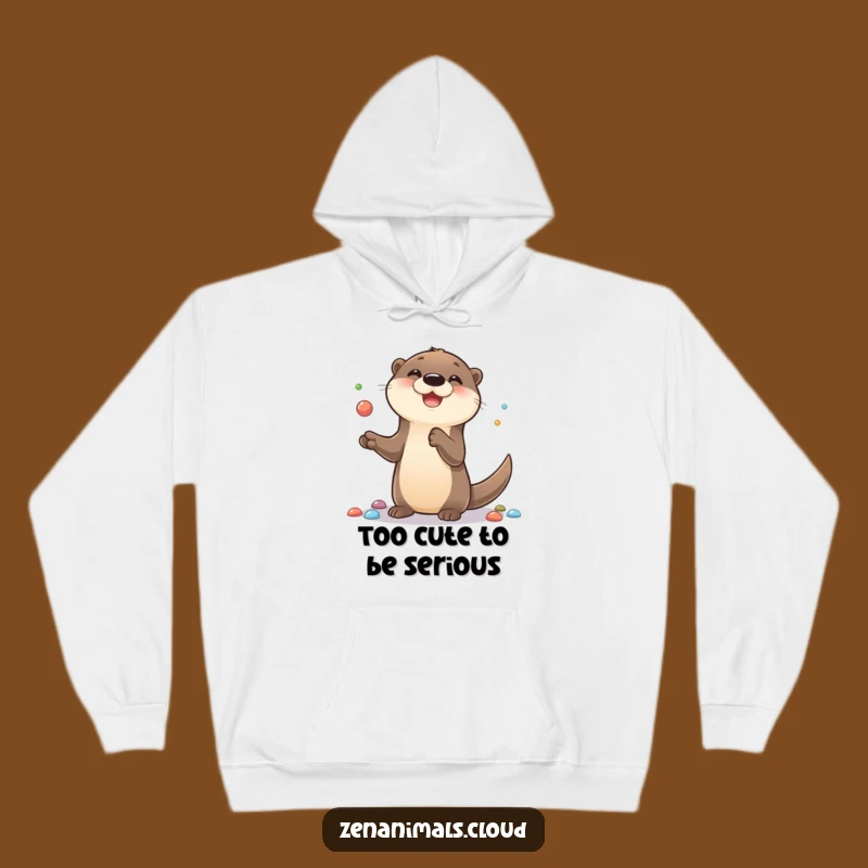 Funny Otter Hoodie: Cozy Juggling Otter Sweatshirt, Ideal Warm & Whimsical Funny Gift