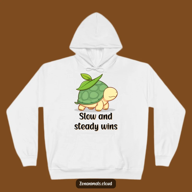 Funny Turtle Hoodie: Cozy Up With This Calm Reptile And Leaf Design