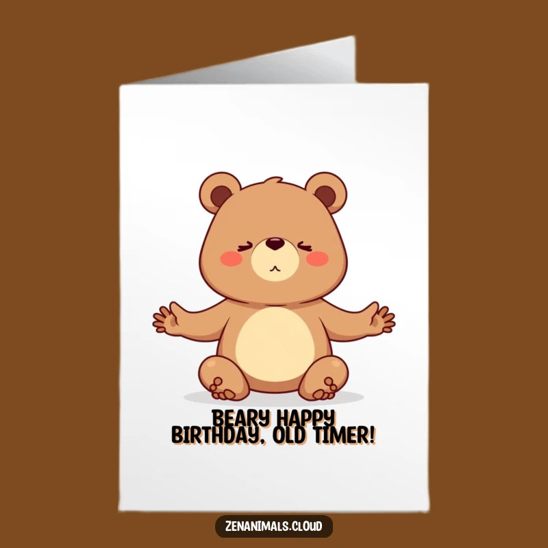Free Printable Birthday Card: Yoga Bear - Flexible Wishes!