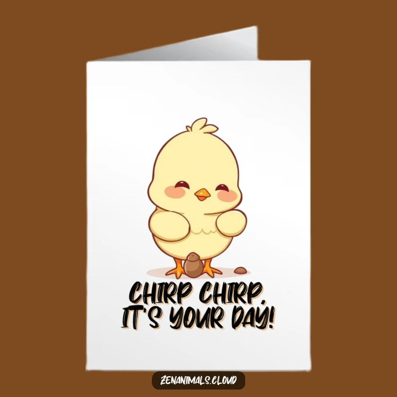 Free Printable Chick Birthday Card: Tiny Seed, Big Smiles Funny Downloadable!