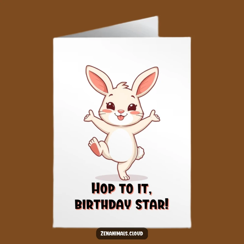 Free Printable Bunny Yoga Birthday Card - Playful Pose Downloadable for a Fun Greeting