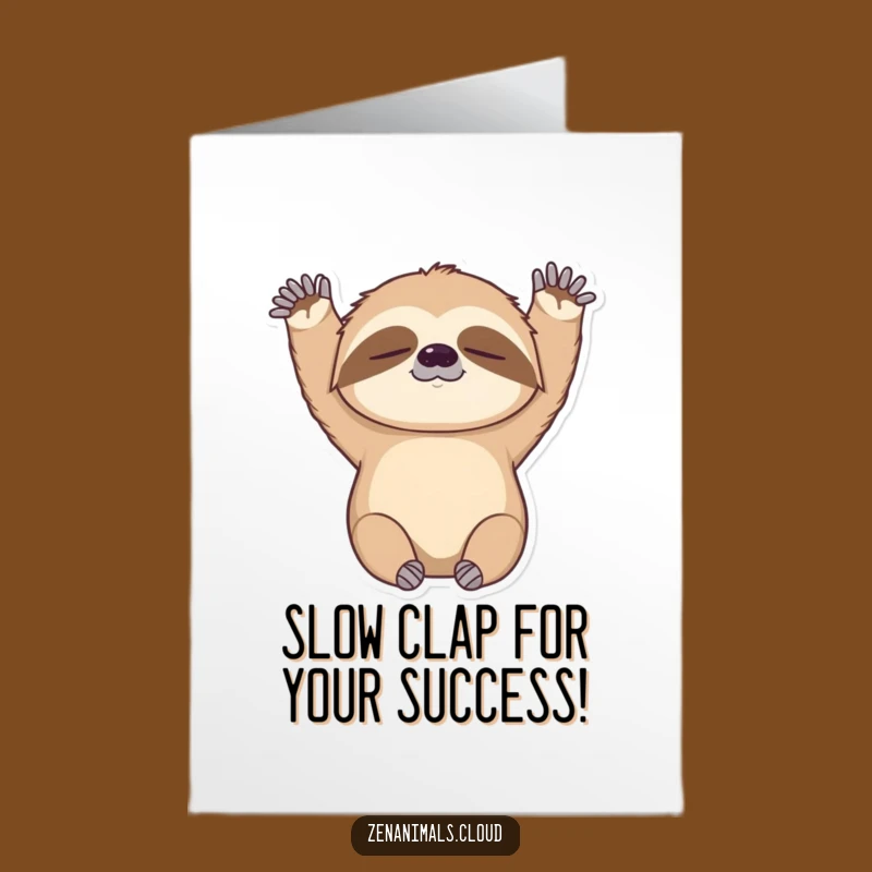 Free Printable Sloth Congratulations Card: Funny Stretch Downloadable Gift for Big Achievements