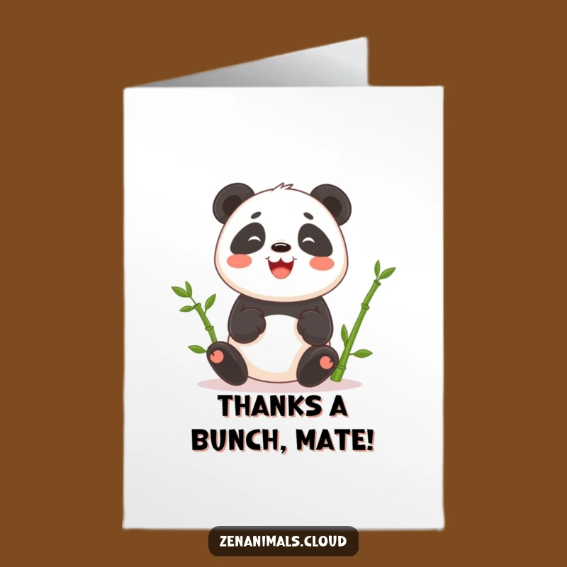 Free Printable Panda Thank You Card: Juggling Bamboo Gratitude Downloadable Gift!