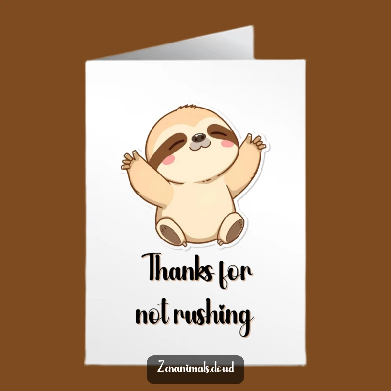 Free Printable Thank You Card: Sloth Stretch for a Thank You!