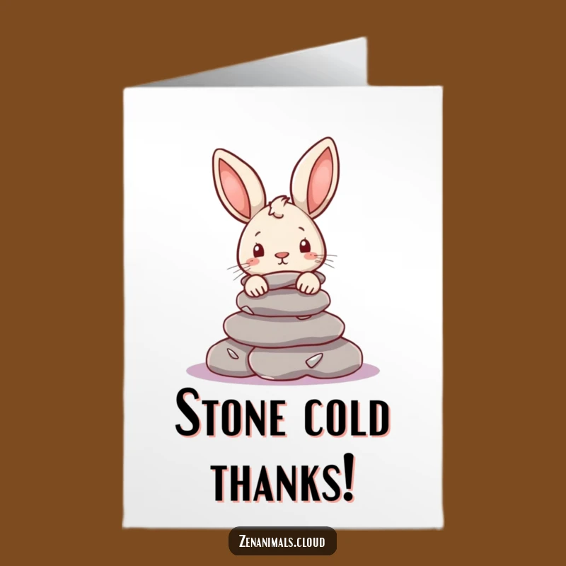 Free Printable Thank You Card Funny Rabbit - Downloadable Greeting for a Humble Gift
