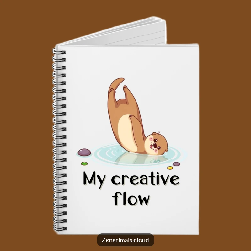 Funny Otter Notebook: Jot Down Ideas with Somersaulting Otter in Pond, Perfect Funny Gift