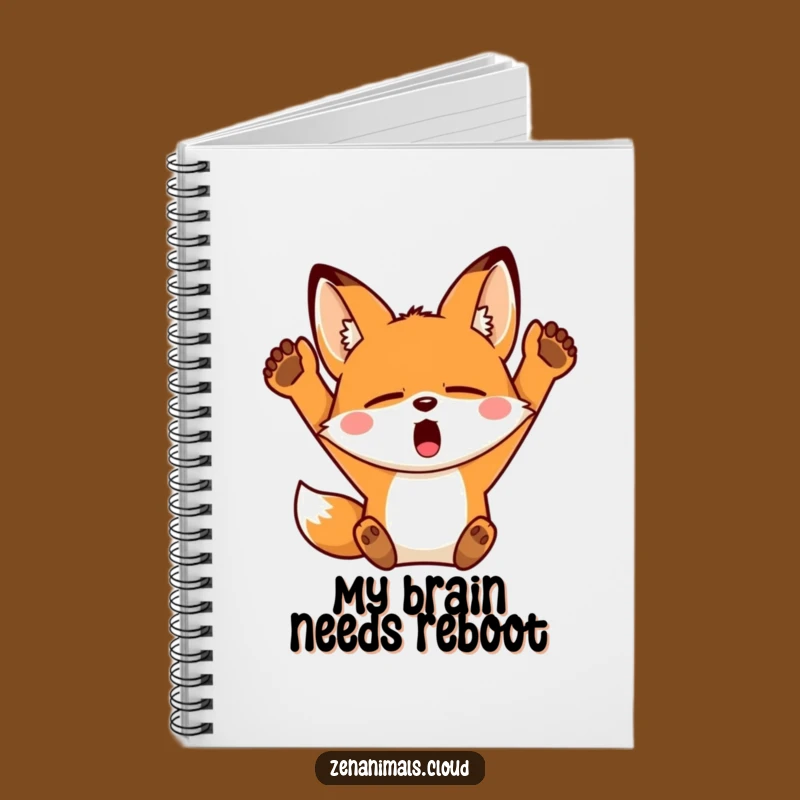 Funny Sleepy Fox Notebook: Journal Yawn & Rest, Ideal Gift for Writers