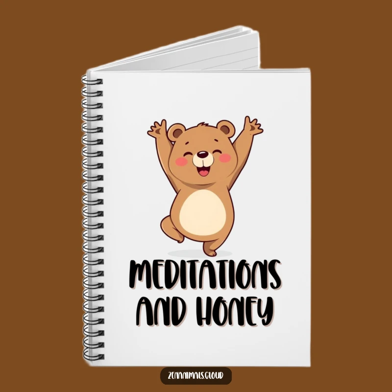 Funny Yoga Bear Notebook: Triumphant Yogi Bear Journal, Great for Mindful Notes Gift