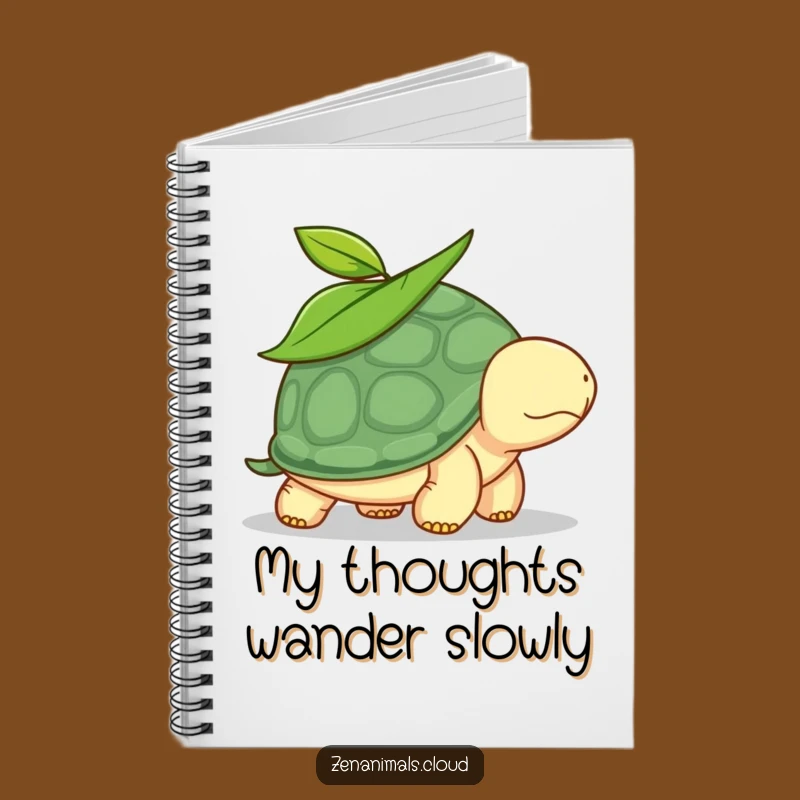 Funny Turtle Notebook: Jot Down Ideas With This Calm, Leafy Friend