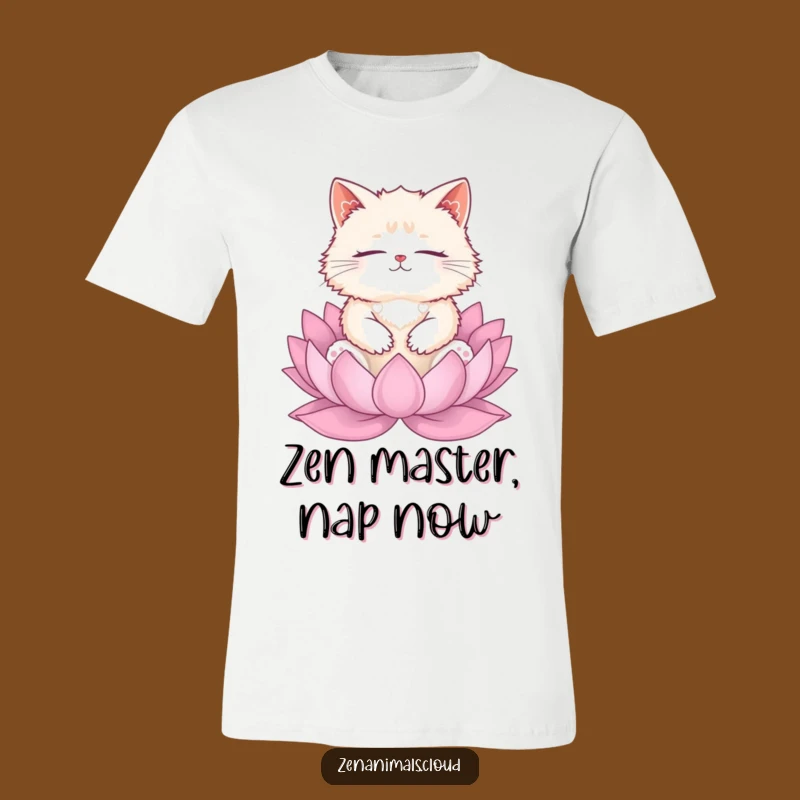 Funny Cat Meditation T-Shirt: Zen Kitty Tee, Hilarious Yoga Gift