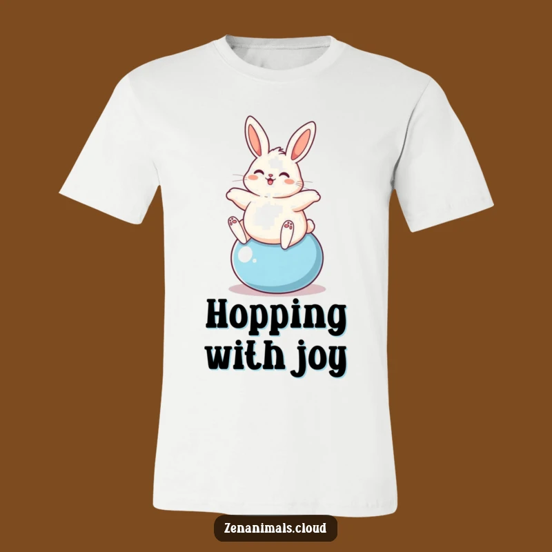 Funny Plump Bunny Yoga Ball T-Shirt - Active & Hilarious Style
