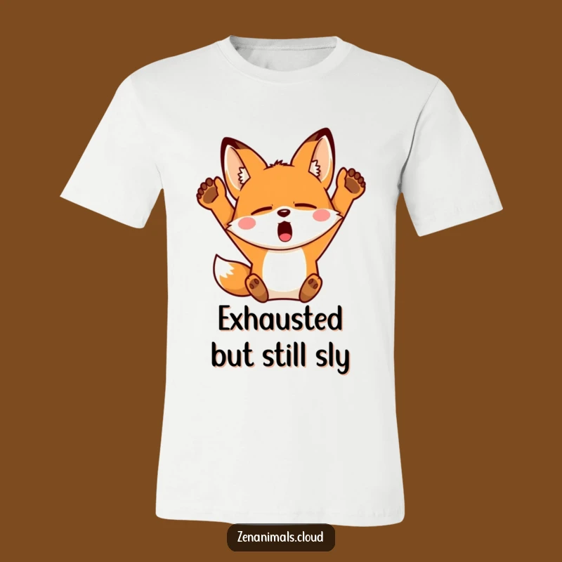 Funny Sleepy Fox T-Shirt: Yawn & Stretch Comfort, Hilarious Lazy Day Gift