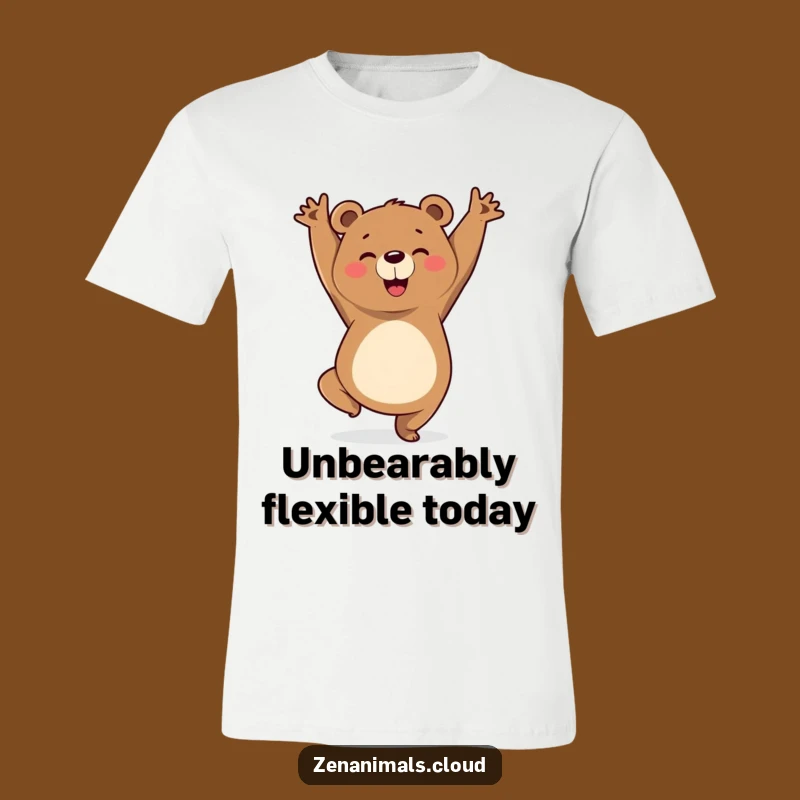 Funny Yoga Bear T-Shirt: Triumphant Yogi Bear Tee, Perfect Relaxed & Funny Gift