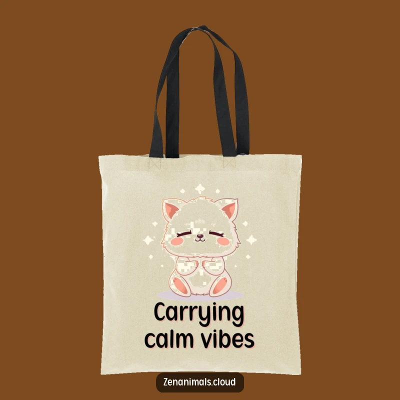 Funny Meditation Animal Tote Bag: Carry Your Zen & Essentials in Style