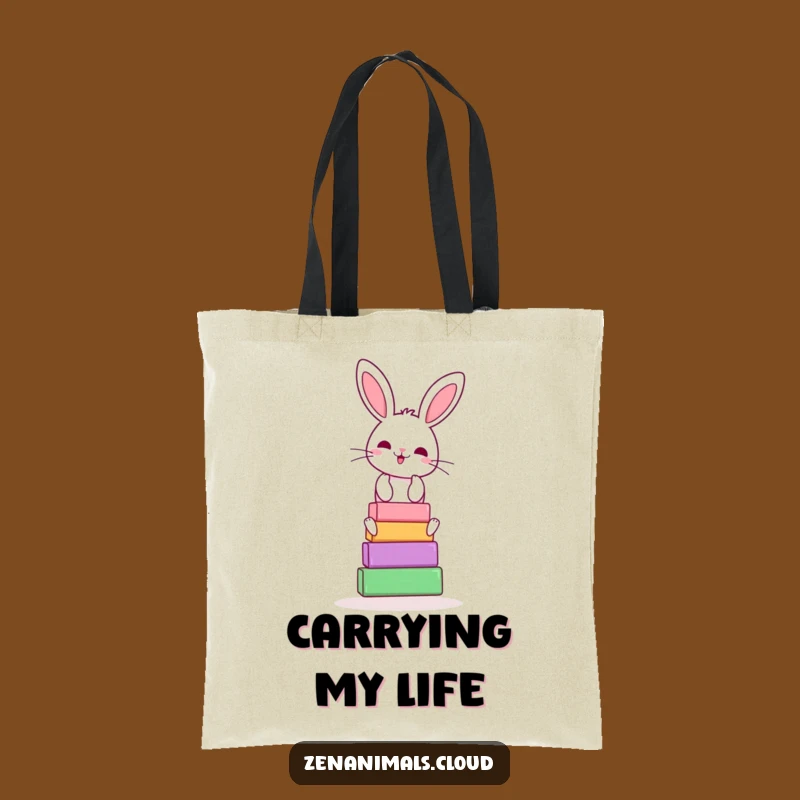 Funny Bunny Yoga Tote Bag: Cheerful Balance Carry-All, Practical Gift