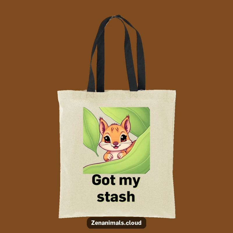 Funny Squirrel Tote Bag, Curious Peeker Style, A Humorous & Practical Funny Gift