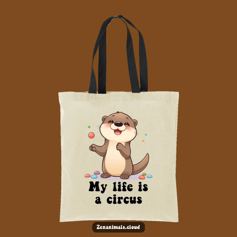 Funny Otter Tote Bag: Cute Juggling Otter Carry-All, Great Practical Funny Gift